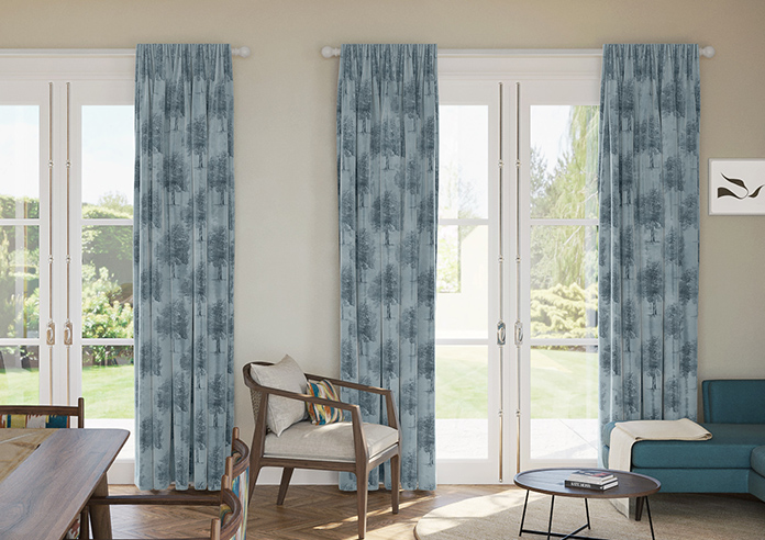 Vintage Tree Velvet, Monochrome - Made to Measure Curtains - Image 3